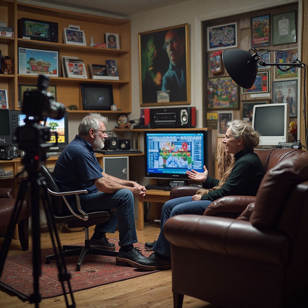 Oral history recording session